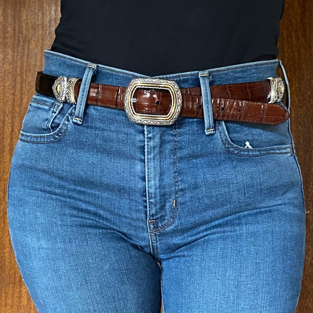Unique Interchangeable Belt Black & Brown 40”